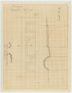 Abb. 43 Anna-Lisa Stigell, Nuhjala, Herrenhaus, Aufmaß Tür 1924, Museovirasto