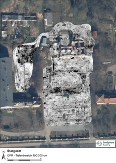 Abb. 78 Stargordt, geophysikalische Prospektion 100–200 cm, 2023, © Geosphere Austria