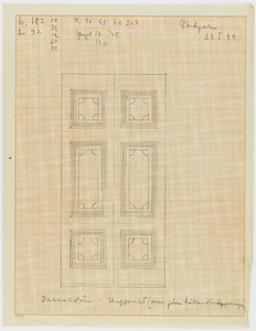 Abb. 42 Anna-Lisa Stigell, Nuhjala, Herrenhaus, Aufmaß Tür 1924, Museovirasto