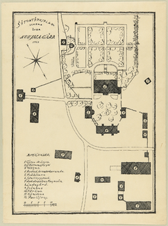 Abb. 80 Nuhjala, Herrenhaus, Lageplan 1923, Museovirasto
